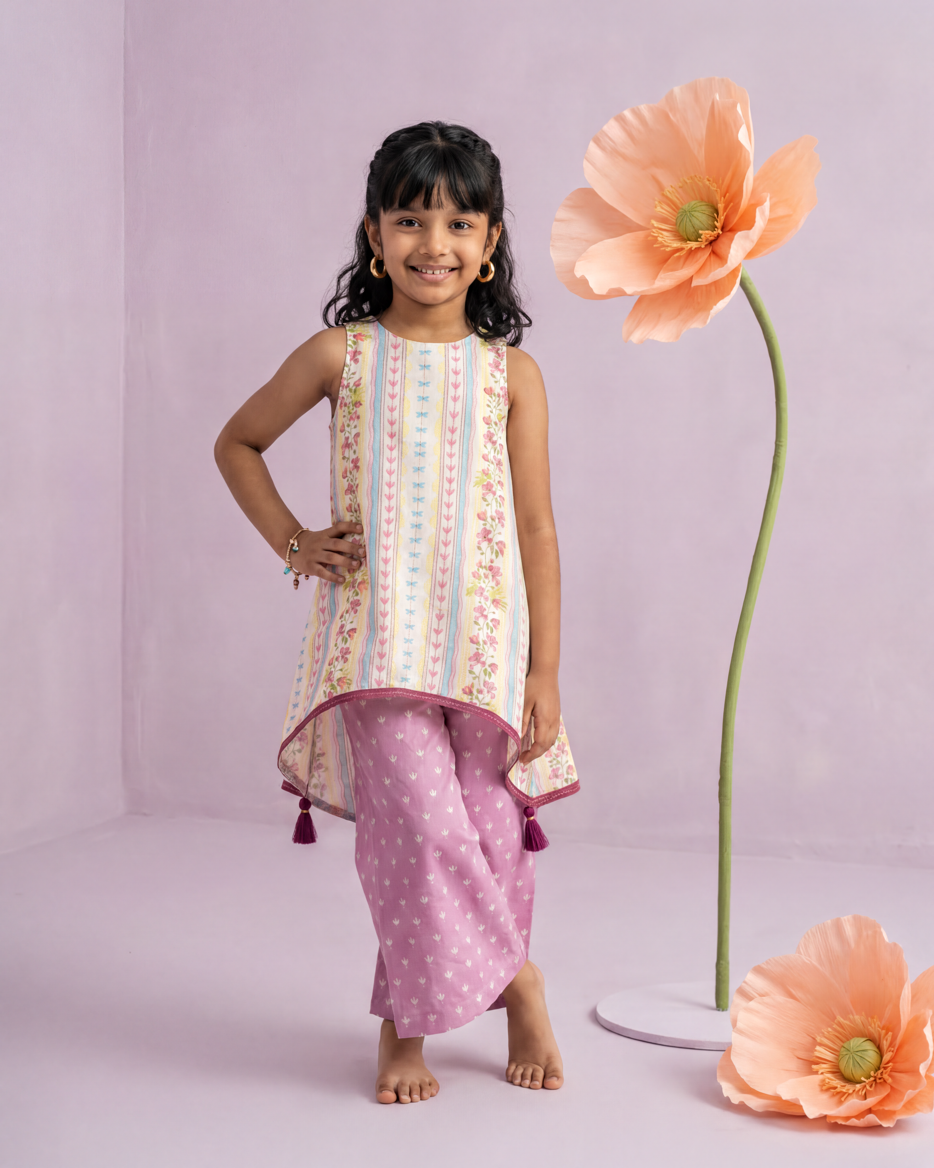 Lavender Bloom Palazzo Set