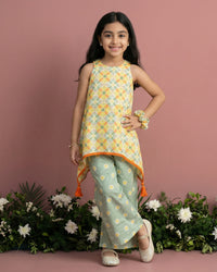 Sage Green Tile Palazzo Set